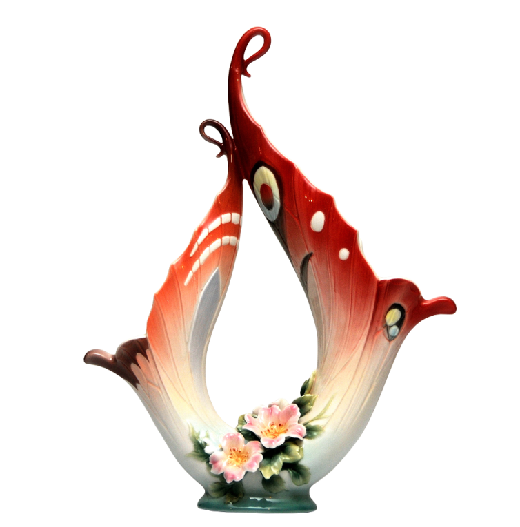 FRANZ COLLECTION PAPILLON BUTTERFLY VASE