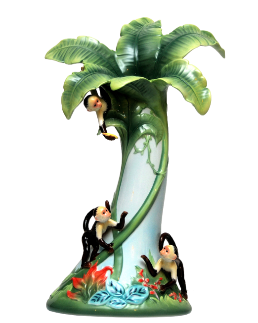 FRANZ COLLECTION MONKEY MISCHIEF TREE VASE