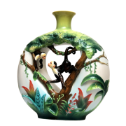 FRANZ COLLECTION MONKEY MISCHIEF LARGE VASE