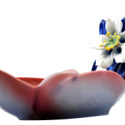 FRANZ COLLECTION COLUMBINE WILDFLOWERS CANDLE HOLDER