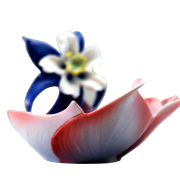 FRANZ COLLECTION COLUMBINE WILDFLOWERS CANDLE HOLDER