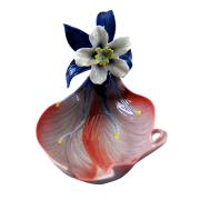 FRANZ COLLECTION COLUMBINE WILDFLOWERS CANDLE HOLDER