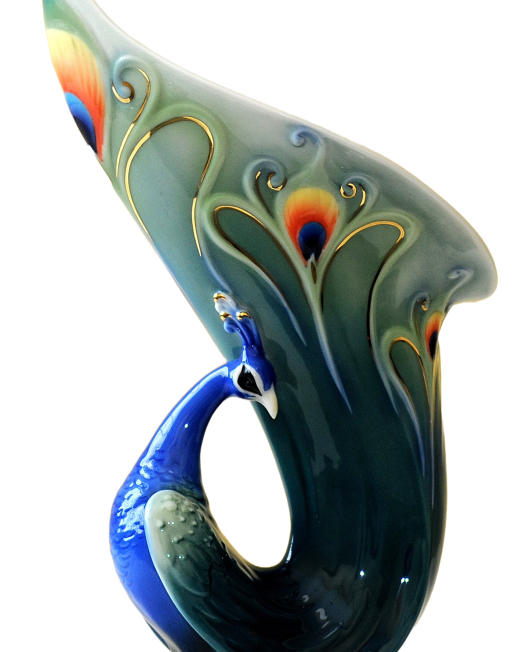 FRANZ COLLECTION THE MAGNIFICENT PEACOCK VASE