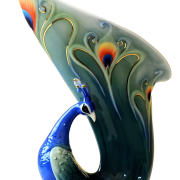 FRANZ COLLECTION THE MAGNIFICENT PEACOCK VASE