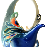FRANZ COLLECTION THE MAGNIFICENT PEACOCK TEAPOT