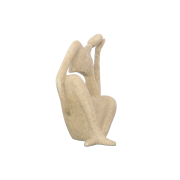STONECAST COLLECTION THINKING LADY SCULPTURE