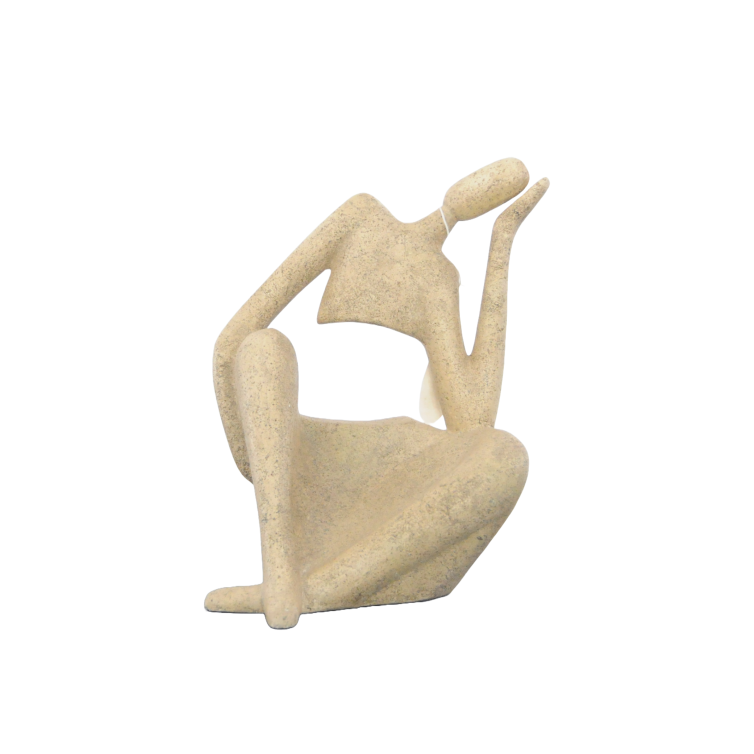 STONECAST COLLECTION THINKING LADY SCULPTURE