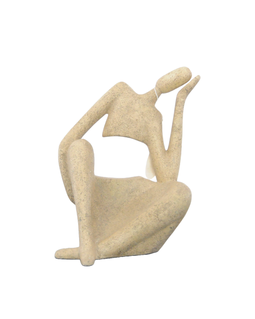 STONECAST COLLECTION THINKING LADY SCULPTURE