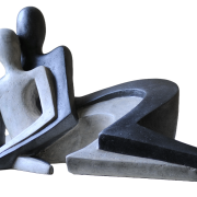 MODERN HOME DECOR LARGE RESIN ABSTRACT LAYING DOWN COUPLE SCULPTURE