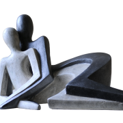 MODERN HOME DECOR LARGE RESIN ABSTRACT LAYING DOWN COUPLE SCULPTURE
