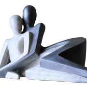MODERN HOME DECOR LARGE RESIN ABSTRACT LAYING DOWN COUPLE SCULPTURE