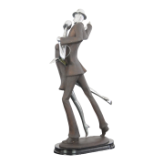 MODERN DANCING COUPLE RESIN SCULPTURE