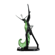 JADE AND BLACK DANCING COUPLE SCULPTURE