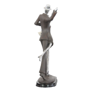 MODERN DANCING COUPLE RESIN SCULPTURE