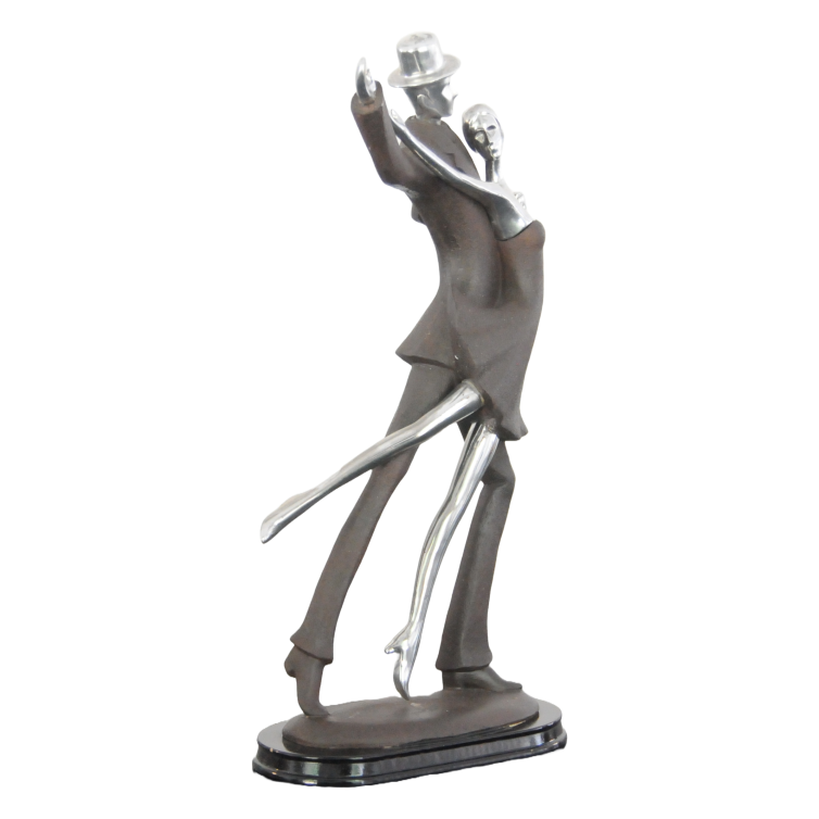 MODERN DANCING COUPLE RESIN SCULPTURE